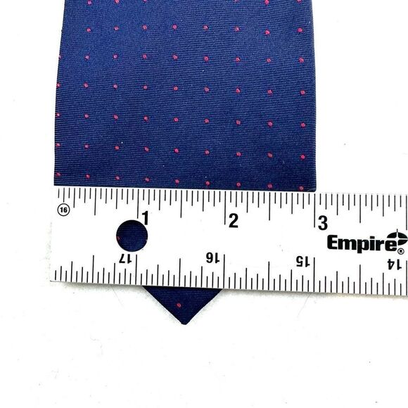 J.Crew Navy and Red‎ Micro Dot NWOT Silk Tie 3 x 58 - Picture 3 of 4